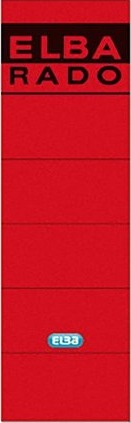 Elba Spine Label For Lever Arch Files 190 X 59 Mm Red Rød 59 Mm 190 Mm 10 Stykker 10 Ark