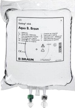 Sterilt vann B. Braun skyllevæske i Ecobag 10x1000 ml