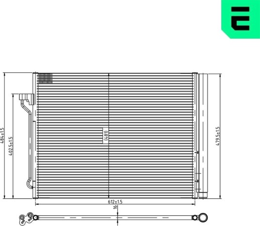 Kondensator, klimaanlegg ERA 667494