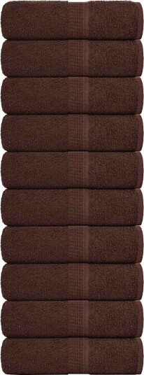 vidaXL Gjestehåndklær FROGN 10 stk brun 30x50 cm 360 gsm vidaXL Gjestehåndklær FROGN 10 stk brun 30x50 cm 360 gsm