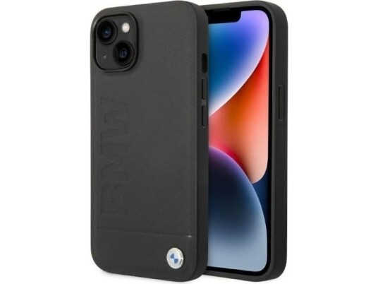 Partnertele Originalt Frontpaneldeksel BMW Bmhmp14msllbk For Iphone 14 Plus (Hot Stamp Og Metal Logo + Mag / Black)