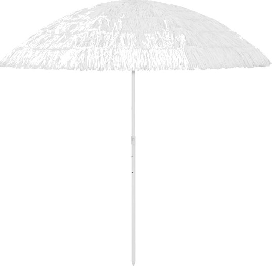 vidaXL Strandparasoll Hawaii hvit 300 cm