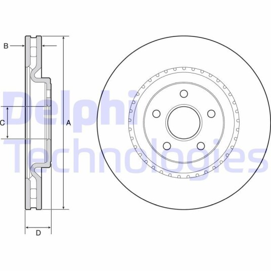 Bremseskive DELPHI BG9213C Bremseskive DELPHI BG9213C