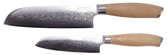 Mareld Akio sett med to Santoku kniver, 13 & 18 cm