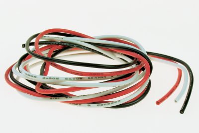 JPerkins 4409320 20AWG SILICONE WIRE WHITE/BLK/RED 1MT