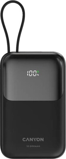 Canyon Onpower 101, Powerbank, 10.000 Mah, Display, In: Usb-C, Out: Usb-A, Qc 3.0/Usb-C, Pd 22,5W, Integ...