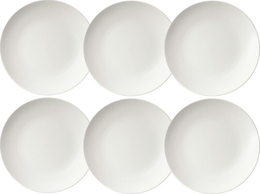 Blå Eld Tallerken 23 cm 6 pk Hvit