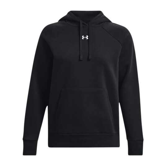 Under Armour Rival Fleece Hoodie, hettegenser dame LG Black / / White Under Armour Rival Fleece Hoodie, hettegenser dame LG Black / / White