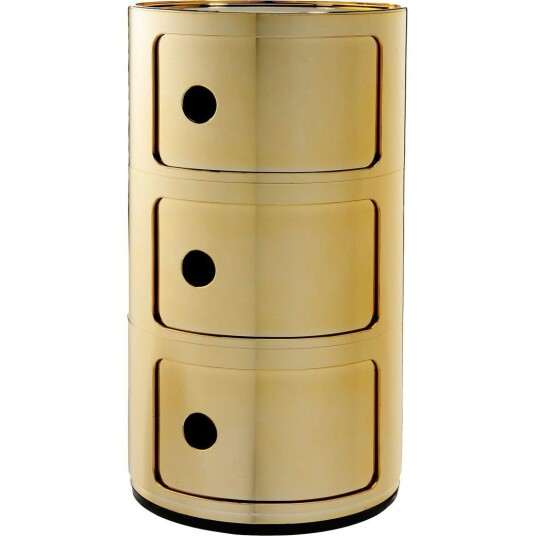 Kartell Componibili Metal Oppbevaring med 3 Rom Gull Kartell Componibili Metal Oppbevaring med 3 Rom Gull