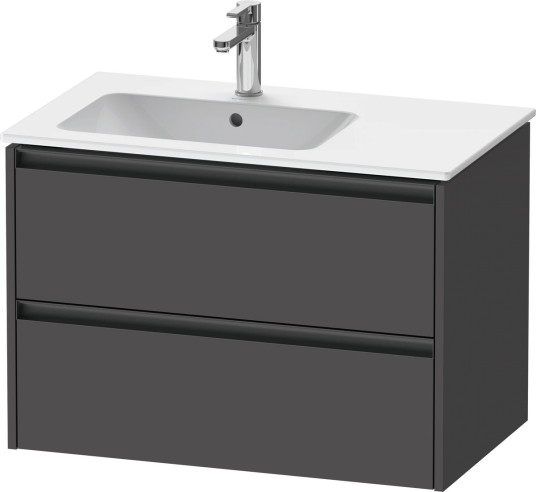 Duravit Ketho.2 Servantskap 2 Skuffer 810x480 mm Venstre Grafitt Matt