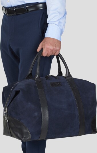 Howard London Steven Suede Bag   Navy   ONE SIZE