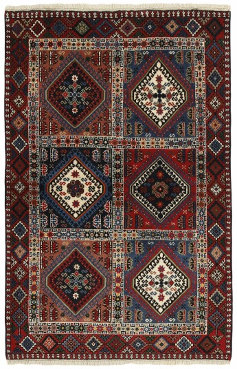 Håndknyttet. Opphav: Persia Yalameh Teppe 103x153