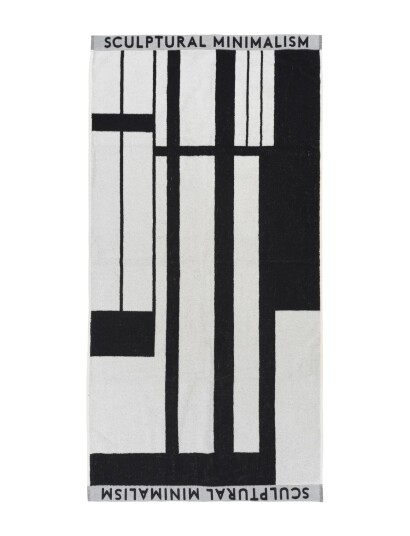 Kristina Dam Studio Minimal Towel Cotton Black Kristina Dam Studio BLACK/OFF WHITE 70X140CM