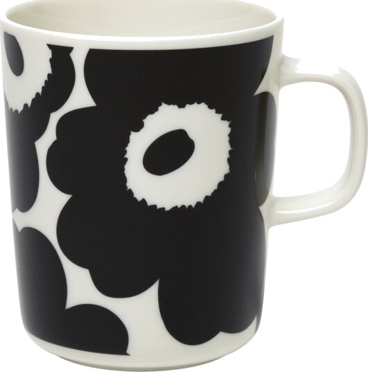 Marimekko Unikko kopp 25 cl Hvit-svart Marimekko Unikko kopp 25 cl Hvit-svart