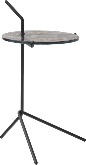 &Tradition &tradition; - Halten Side Table Sh9 Smoked Glass/warm Black Sidebord Sebastian Herkner Svart Glass/metall