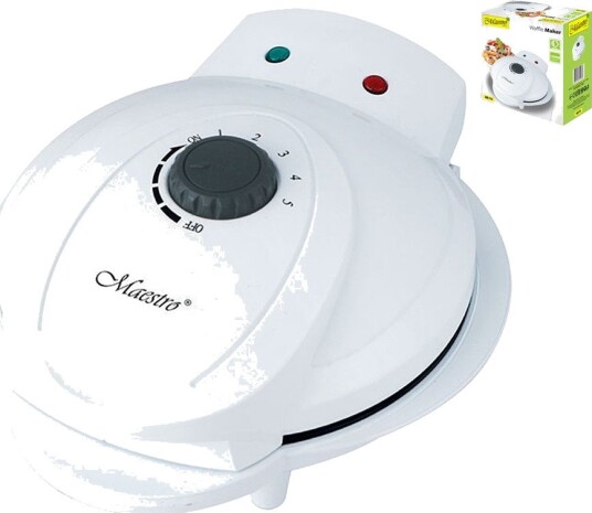 Maestro MR-715 Vaffeljern 18 cm, 1000 W - Hvit