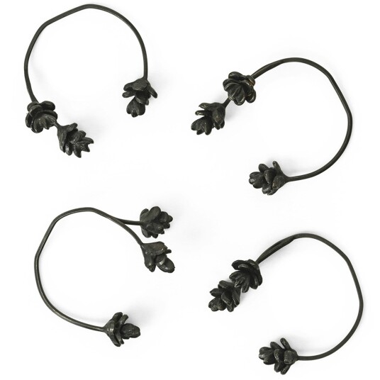 Ferm Living Forest Serviettring 4 pk Black Brass Ferm Living Forest Serviettring 4 pk Black Brass