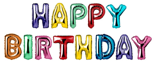 Folieballonger 'Happy Birthday' Flerfarget 13 stk. (Rød, 36 cm)