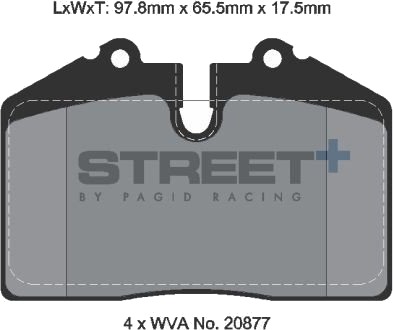 PAGID Racing T8002SP2001 Bremseklosser