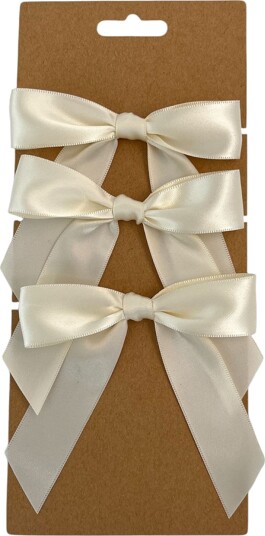 Hedlundgruppen Dekorasjonsrosetter i sateng, cream 3-pakning 57096101