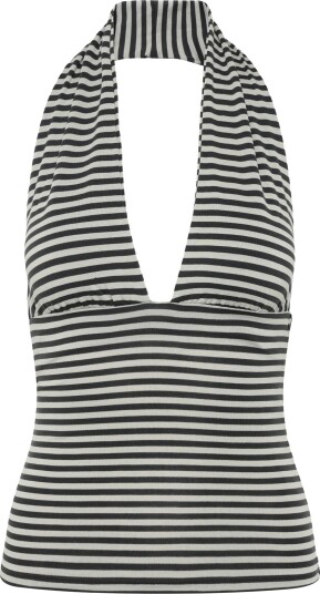 Weekday Deep Halterneck Top Grey XL