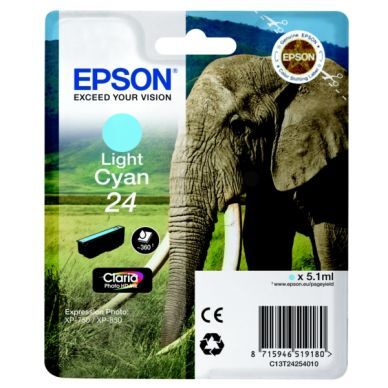 Epson Epson 24 Blekkpatron lys cyan T2425 Epson Epson 24 Blekkpatron lys cyan T2425