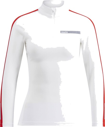 Swix Roadline Nts Half Zip Baselayer Top W Bright White/fiery Red S