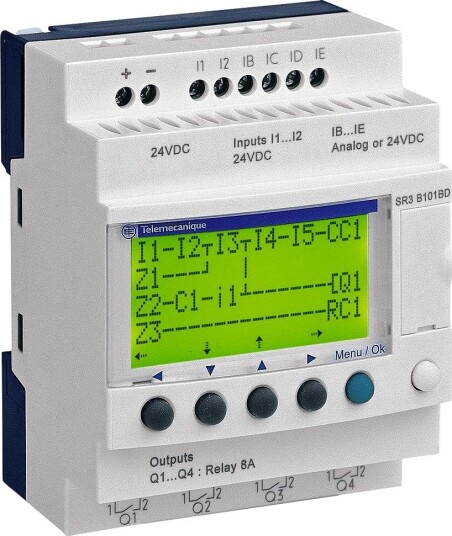 Schneider Electric Logikkmodul SR3B262BD Analog/Digital 24 v Dc, Uten Reléutgang