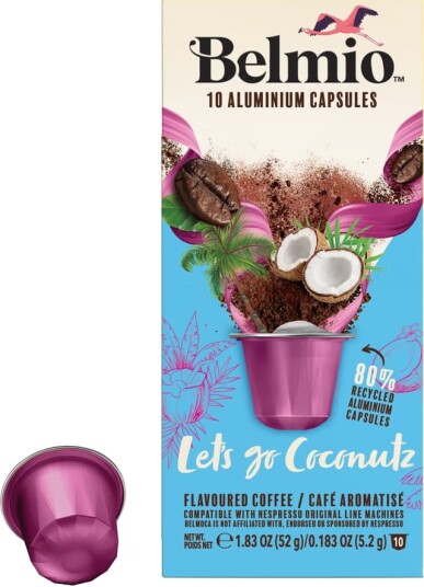 Belmio Let"s Go Coconutz kaffekapsler for Nespresso 10 pakning