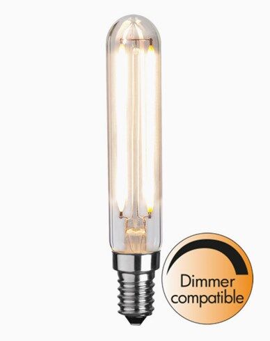 Star Trading Illumination LED Klar filament rørpære E14 2700K 250lm 2,5W (25W) Star Trading Illumination LED Klar filament rørpære E14 2700K 250lm 2,5W (25W)