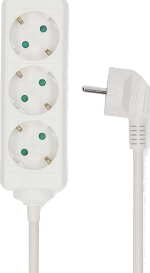 Nedis 3 veis skjøtekontakt 5m hvit ESOC350F1WT Nedis 3 veis skjøtekontakt 5m hvit ESOC350F1WT