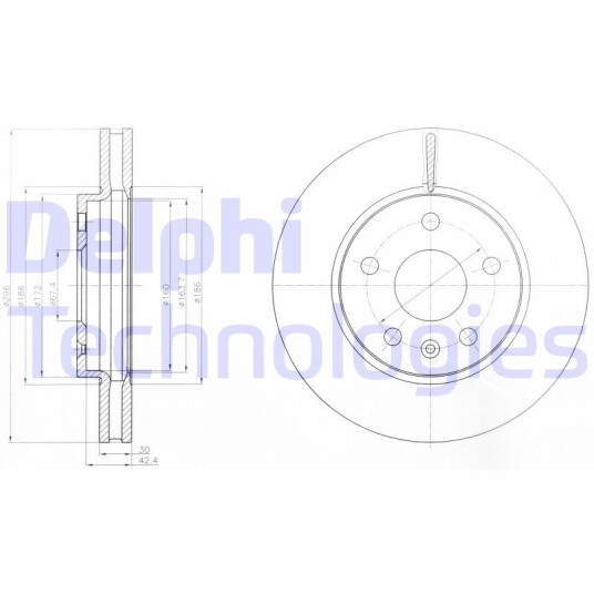 Bremseskive DELPHI BG4187C Bremseskive DELPHI BG4187C