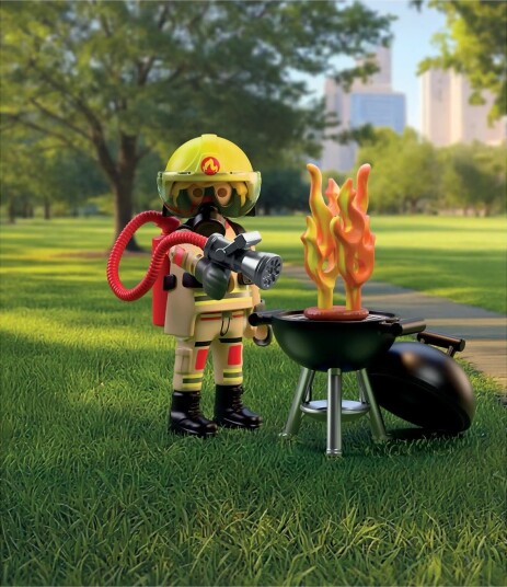 PLAYMOBIL Brandmand Med Fantasibrand - Multi/patterned - ONE SIZE