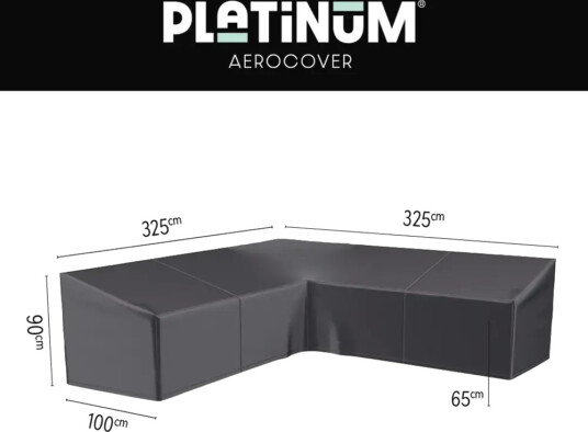 Platinum Aerocover Loungetrekk L HB 325x325x100xH65/90 Aerocover Antrasitt