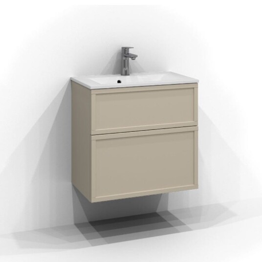 Svedbergs Poem Ramme Servantskap Slimd35 med 2 Skuffer Sand / 60cm SV-3356422 Svedbergs Poem Ramme Servantskap Slimd35 med 2 Skuffer Sand / 60cm SV-3356422