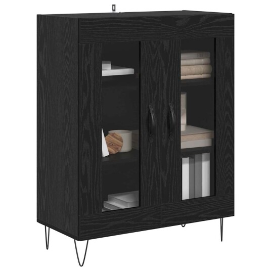 Serviesskap Svart Eik 69,5 x 34 x 90 cm Konstruert tre Serviesskap Svart Eik 69,5 x 34 x 90 cm Konstruert tre