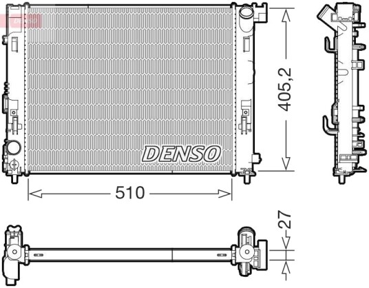 DENSO DRM46076 Radiator motorkjøling