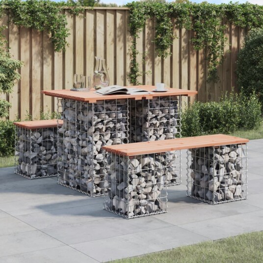 vidaXL Hagebenk gabiondesign 100x70x72 cm heltre douglasgran vidaXL Hagebenk gabiondesign 100x70x72 cm heltre douglasgran