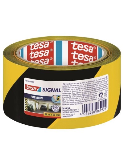 tesa Signal Premium Warning Marking Tape 66m x 50mm Gul-Svart tesa Signal Premium Warning Marking Tape 66m x 50mm Gul-Svart