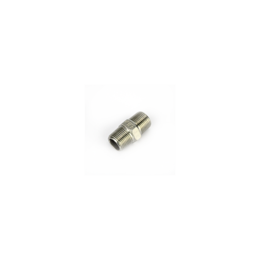 3/8" BSP sekskantnipple rustfritt stål