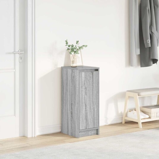  Skohylle grå sonoma 29,5x34x76 cm konstruert tre