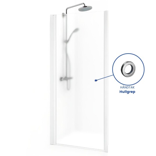 Macro Design Spirit Nisjedusj Hvit / 820-855mm Ice Glass med Hullgrep