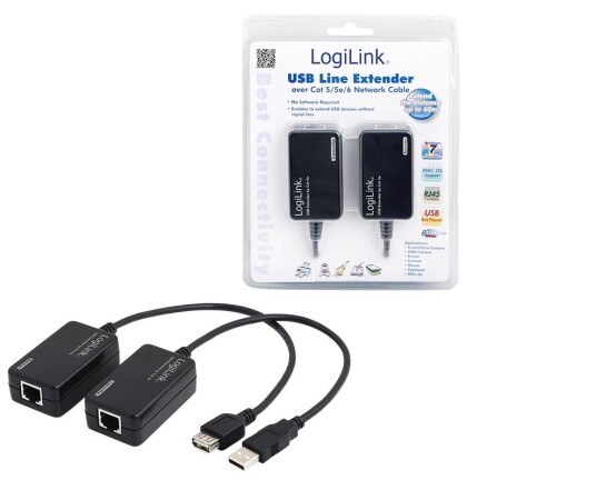 LOGILINK USB extender op til 60 meter  RJ 45 