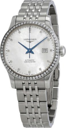 Longines Dameklokke L2.321.0.87.6 Record Hvit/Stål Ø30 mm Longines Dameklokke L2.321.0.87.6 Record Hvit/Stål Ø30 mm