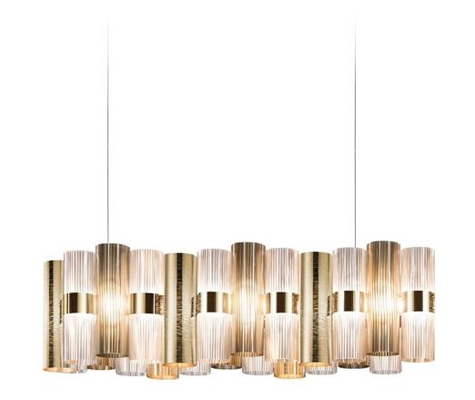 SLAMP La Lollo Lineært Taklampe 100 Gull SLAMP La Lollo Lineært Taklampe 100 Gull