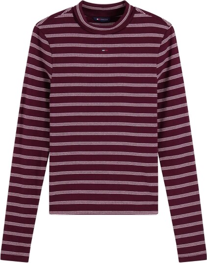 Tommy Jeans Tjw Essential Mock Neck Burgundy S