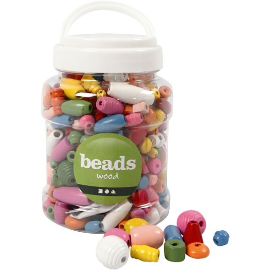 Creativ Company Wooden Beads Color 175gr. Creativ Company Wooden Beads Color 175gr.