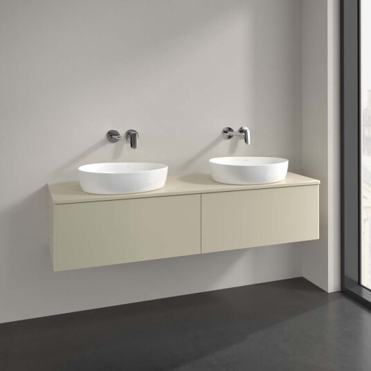 Villeroy & Boch Antao Servantskap med 2 skuffer 160x50x36 cm m/lys Grå Matt
