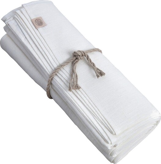 Lovely Linen Duk Classic i manglet lin Hvit Lovely Linen Duk Classic i manglet lin Hvit