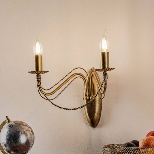 EMIBIG LIGHTING Vegglampe Torori K2 i lykteform gull EMIBIG LIGHTING Vegglampe Torori K2 i lykteform gull